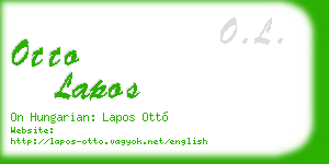 otto lapos business card