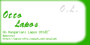 otto lapos business card